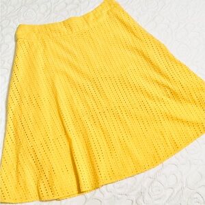 Merona Yellow Knee-Length A-Line Skirt